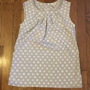 Grey polka dot blouse